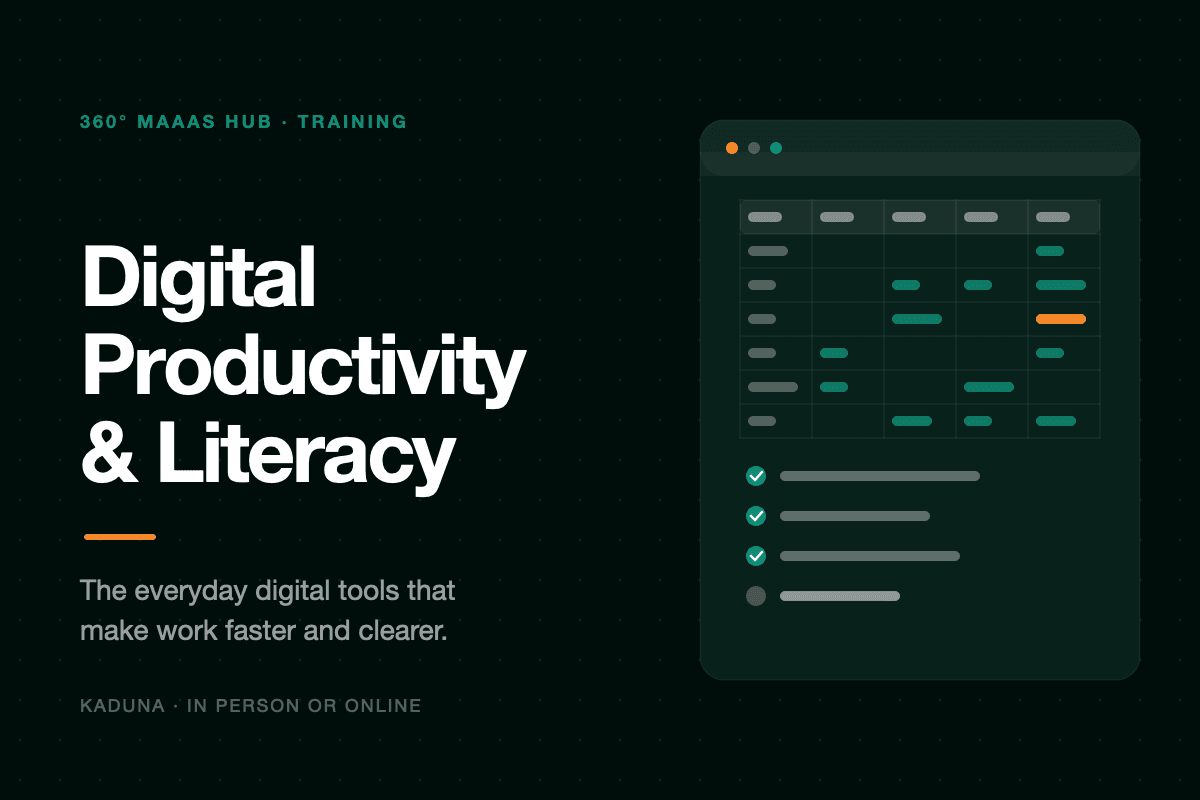 Digital Productivity and Literacy at 360° MaaaS Hub